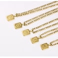 thumbnail image 4 of HANRU Gold Necklaces for Women Men Teen Girls Best Friend Fashion Trendy Figaro Chain Square Letters Stainless Steel Pendant Necklace Personalized 26 Alphabets 18K, 4 of 10