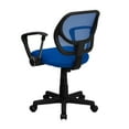 thumbnail image 4 of Flash Furniture Neri Low Back Blue Mesh Swivel Task Office Chair with Curved Square Back and Arms, 4 of 6