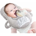 thumbnail image 1 of Almohadas multifuncionales portátiles para la alimentación del bebé, tumbona extraíble para autoalimentación y soporte para biberones (gris), 1 of 5