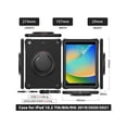 thumbnail image 7 of Case for iPad 10.2 inch 2021 2020 2019 9th 8th 7th Generation with Built-in Screen Protector, 360° Rotating Stand, Adjustable Shoulder Strap, Precise Cutouts, Pencil Holder, 7 of 7