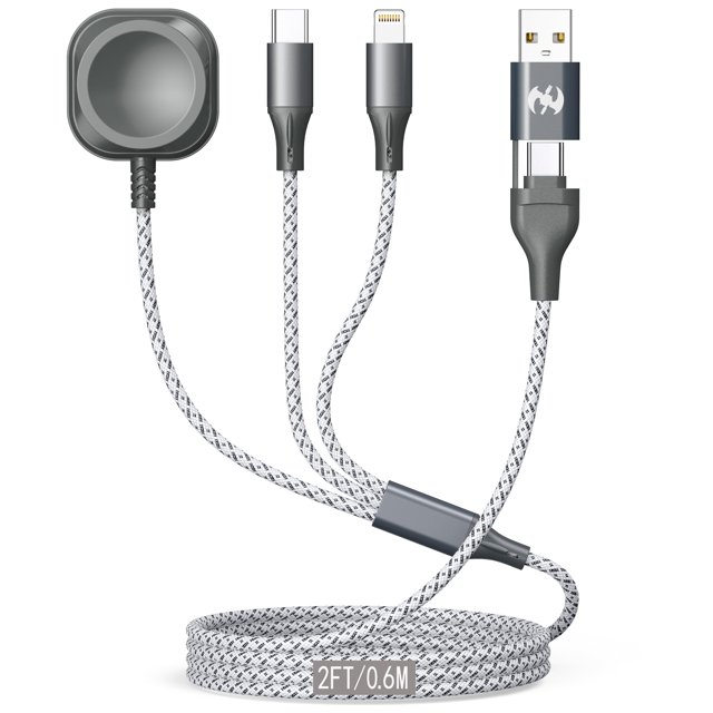Cable de carga múltiple IDISON para Apple Watch iPhone Android