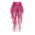 thumbnail image 6 of XIAONU Women's Asymmetrical Tulle Skirt Sequin Sparkle Satin Bow Tie Skirt Enchanting Party Prom Festival Skirt, 6 of 6