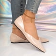 thumbnail image 2 of Women Casual Shoes Pointed Toe Ballet Shoes Slip On Casual Shoes Daily Footwear Minimalist Soft Sole Shoes For All Day Comfortable Wear ,Us Size:6.5, 2 of 9