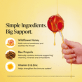 thumbnail image 4 of Beekeeper's Naturals Kids Lollipops With Vitamin D & Honey, Allergen Free, 10 Count, 4 of 10