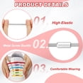 thumbnail image 3 of Uxcell No Tie Shoelaces Tieless Elastic Shoe Laces Replacement with 2 Metal Locks Buckles Fit for Sneakers Canvas Shoes Grey, 3 of 7