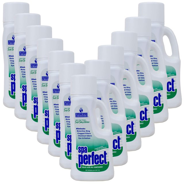 Limpiador para spa Natural Chemistry Spa Perfect 1 L, paquete de 12