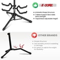 thumbnail image 4 of Guitar Stand Adjustable Double Guitars Stands Floor w Neck Holder Universal Supports for Acoustic Electric Classic Bass Instrument Folding Portable Black - GSH 2N1, 4 of 10
