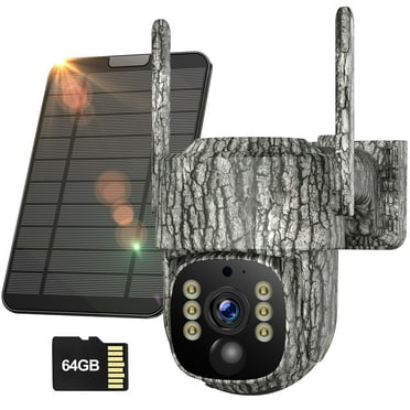 CAMPARK 4G LTE Cellular Trail Camera with SIM Card Solar Panel, 2.5K HD Game Wildlife Hunting Cameras Pan 360° Full View App Adjustment Night Vision Motion Activated