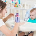 thumbnail image 3 of Fnochy Kids Straw Water Bottle with Autospout Lid, 16oz, Purple, 3 of 7