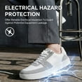 thumbnail image 4 of SPIEZ Women's Non-Slip Shoes, Waterproof & Electrical Hazard Work Sneakers for Service Industry, Nursing & Skateboarding - White,Size 7.5, 4 of 10