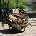 thumbnail image 6 of Sunnydaze Outdoor Modern Powder-Coated Steel Firewood Log Hoop Rack with PVC Cover, 6 of 10