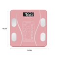 thumbnail image 2 of Dsseng Bluetooth Smart Scale with LED Display for Body Weight & Body Composition  High Accurate Digital Bathroom Scale  Sync with App  USB Rechargeable  10.2”x10.2”x1.2”  1PC  Black, 2 of 8