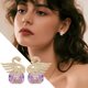 thumbnail image 2 of Pendientes de Aguja de Plata Temperamento Versátil Pendientes de Cristal Personalidad Femenina Moda Oreja Joyería, 2 of 5