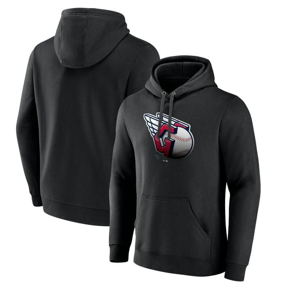 Men's Black Cleveland Guardians Midnight Mascot Pullover Hoodie
