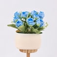 thumbnail image 6 of Artificial Silk Flower Bouquet with Vase | Low Maintenance Fake Floral Arrangement for Home Decor | Desktop, Bedroom, Wedding & Party Decoration | Reusable Centerpiece Set, 6 of 6