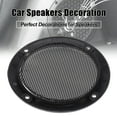 thumbnail image 3 of Unique Bargains 4'' Vehicle Audio Speaker Cover Mesh Subwoofer Horn Guard Decorative Circle Grille Protector Titanium Tone, 3 of 7