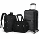 thumbnail image 1 of Juego De Maletas Compass Chicago Negro De 20", Backpack Y Neceser Con Candado TSA Y 8 Ruedas 360°, 1 of 6