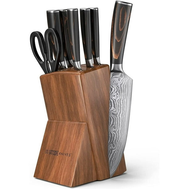 Yatoshi 5 Knife Block Set Pro Kitchen Knife Set Ultra Sharp High
