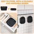 thumbnail image 5 of LIZEVINC Silicone Air Fryer Liners, Foldable & Thickened with Handles, 2-Pack 8.2"x3.5" Extra Deep Reusable Baskets with Oil Brush, Non-Stick 8inch Air Fryer Accessories, Black, 5 of 11