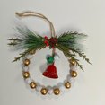 thumbnail image 4 of Qocolhg 7.87 Inch Christmas Wreath with Bells, Christmas Decor Artificial Wreath for Front Door, Artificial Door Garland Outdoor Winter Christmas Wreath for Door Window, Christmas Trees Ornaments, 4 of 5