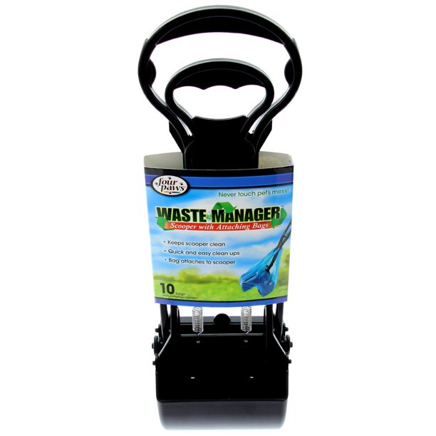 Four Paws Doggie Doo Pet Waste Dog Poop Scooper with 10 Attaching
