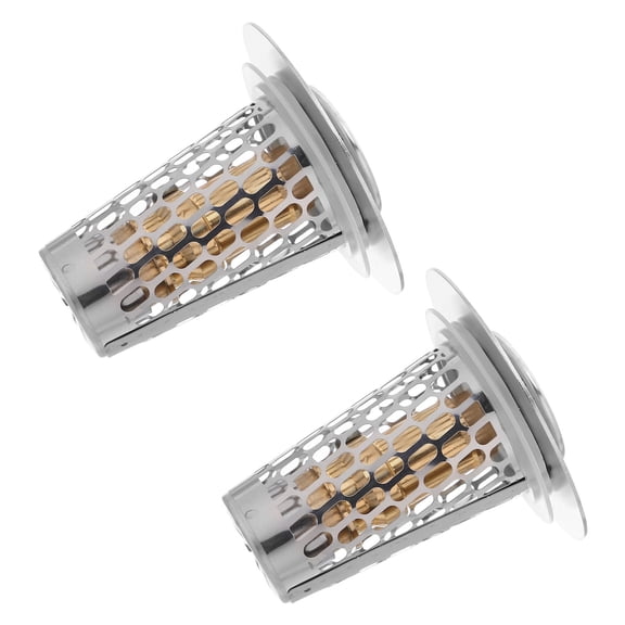LOLIPPYY 2pcs Stainless Steel Bathroom Sink Drain Stopper with Pop up Filter