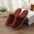 thumbnail image 4 of Raindrops Coffee Thickened Household Slippers, Comfortable Non-Disposable Visitor Footwear, 2 Pairs Indoor Shoes, 4 of 8