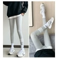 thumbnail image 4 of Four White Leggings Fall/winter New Women Wear High Waist Slim Tight Sanding Pants Women Plus Velvet Padded Cotton Pants, 4 of 7