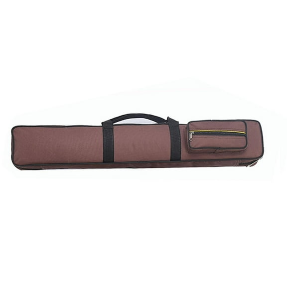 Tnarru Billiards Pool Billiard Rod Storage Bag Compact with External Pocket 1/2 Snooker Pool Cue Bag Pool Cue Storage Pouch brown