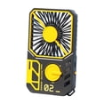 thumbnail image 3 of Mini ventilador recargable con ventilador portátil para senderismo negro naranja, 3 of 9