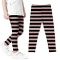 thumbnail image 2 of Guluxicc Girls Leggings Toddler Girl Striped Halloween Leggings Elastic Waist Tights Pants Sizes 3T, Size 8, 2 of 5