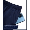 thumbnail image 2 of Shorts de básquet para niño Reebok talla 8 azul marino, livianos, 2 of 7