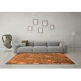 thumbnail image 3 of Ahgly Company Indoor Round Oriental Orange Industrial Area Rugs, 3' Round, 3 of 4