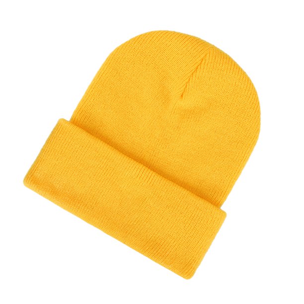 Guardurnaity Nuevos sombreros de invierno para mujer, gorros para niñas, gorro de punto sólido bonito, gorros de otoño para niñas, gorros, gorro más Sombreros amarillo Guardurnaity AP0387-02B