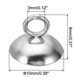 thumbnail image 2 of 10mm Bead Caps, 50 Pcs Bead Cap Bail Pendant Stainless Steel Ornament Caps with Loop for Jewelry Making, Silvery, 2 of 5