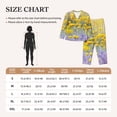 thumbnail image 4 of Yiaed Flowers And Butterflies Print Pajamas Women's Long Sleeve Sleepwear Soft Button Down Loungewear Pjs Lounge Set Nightwear Womens Pajama Pants-Large, 4 of 7