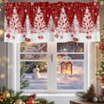 thumbnail image 5 of Valances for Windows Christmas Tree Rod Pocket Cafe Window Treatments Valance Curtains for Kitchen Bathroom Laundry Basement Windows 54"x18", 5 of 7