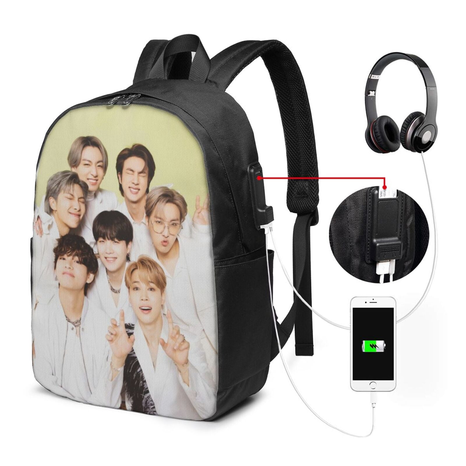 防弾少年団[BTS BUTTER 発売記念] BTS BACKPACK Kpop BTS Backpack For Men Women Teen , Water Resistant Casual