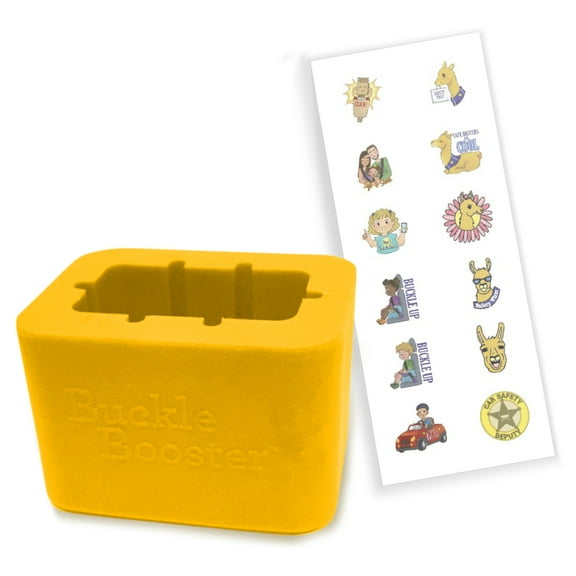 Buckle Booster™ Seat Belt Receptacle Raiser, Yellow, 1-Pack by Seat Belt Extender Pros