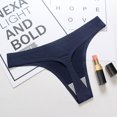 thumbnail image 1 of Lencería sexy de seda helada sin costuras para mujer, tanga de cintura baja para mujer, 1 of 5