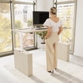 thumbnail image 2 of Stratus 72W x 30D Adjustable Standing Desk in Natural Elm - Engineered Wood, 2 of 8