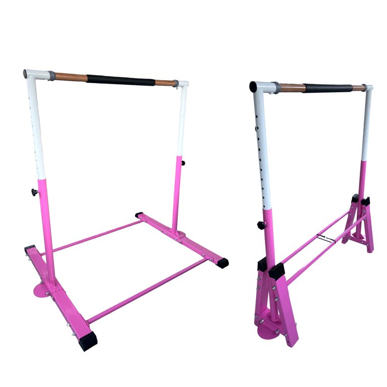 Gymnastics Training Bar for Kids Adjustable Height 3 to 5 FT