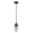 thumbnail image 2 of HomeRoots 10.25 x 4.5 x 4.5 in. Virginia 1-Light Oil-Rubbed Bronze Pendant with Wire Cage Shade, 2 of 5