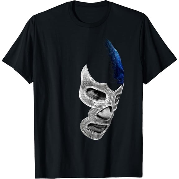 Sam Soft Mex-Art Demon Blue Lucha Libre Mexican Wrestler Legend T-Shirt, Gift For Friend, Full Size S-5Xl
