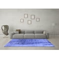 thumbnail image 3 of Ahgly Company Indoor Square Oriental Blue Industrial Area Rugs, 6' Square, 3 of 4
