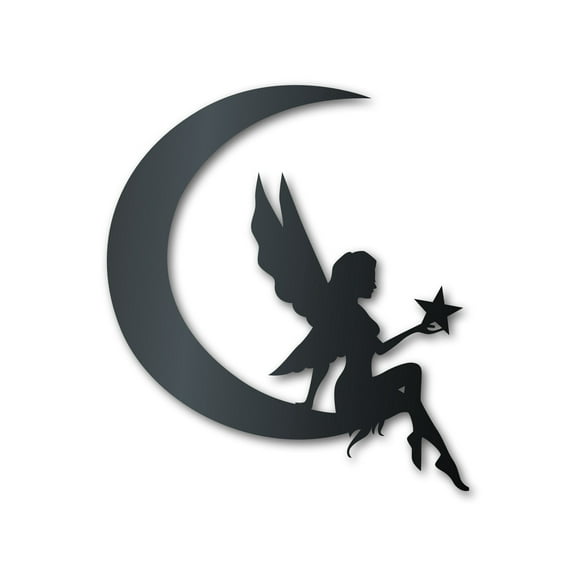 Metal Crescent Fairy Wall Art 24