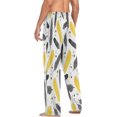thumbnail image 5 of Black and Yellow Feathers Men's Pajama Pants Lightweight Sleepwear Bottom Lounge Pants, 5 of 6