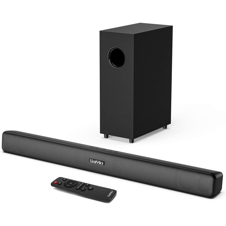 Sound Bars for TV with Deep Bass Soundbar CH Home Audio Surround Sound Speaker System with Wireless 5.0 for PC Gaming with Wired Opt/Aux/Coax Connection Mountable - Walmart.com