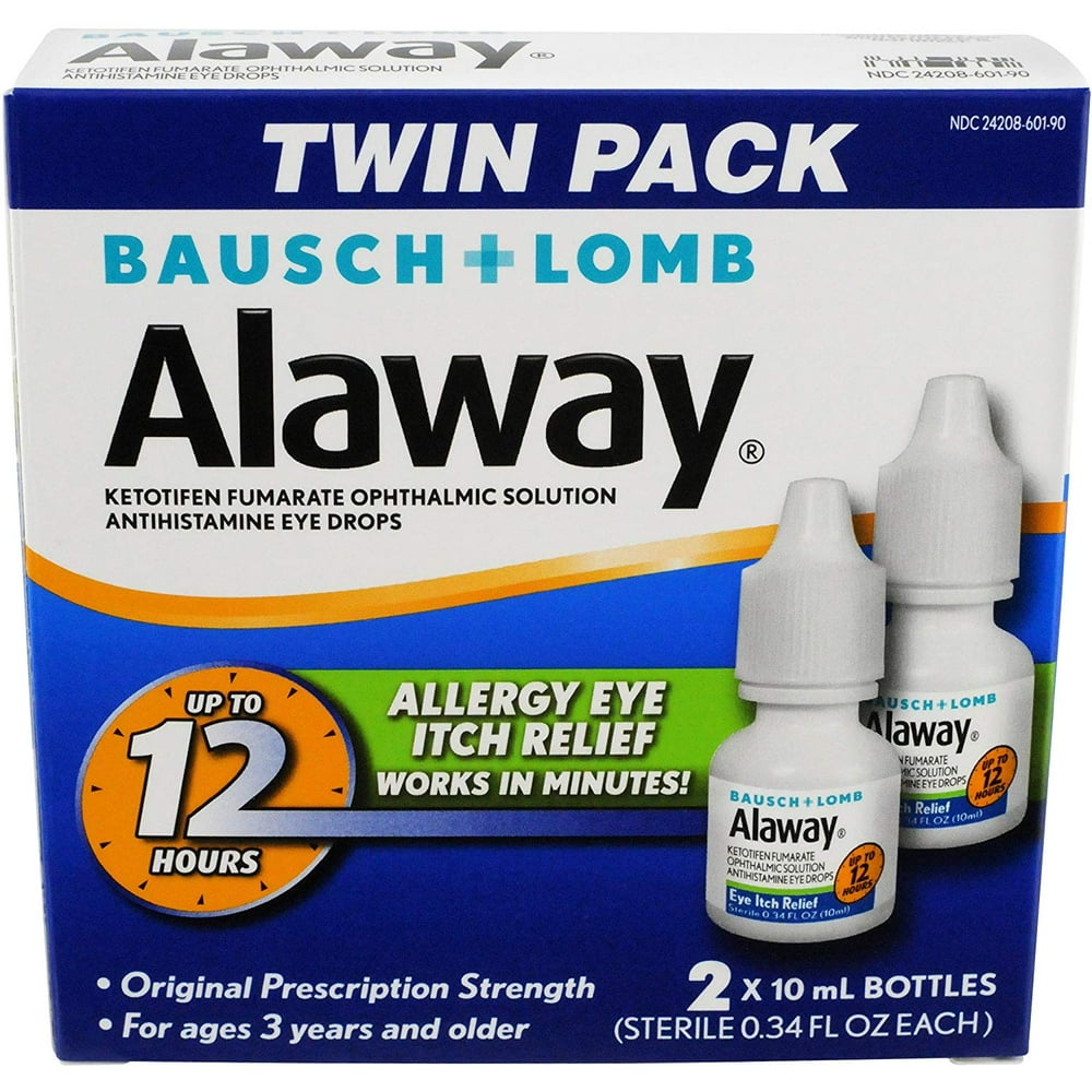 Alaway Antihistamine Eye Drops, 0.34 Ounces, Twin Pack