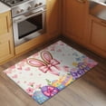 thumbnail image 2 of Entryway Rug 2'x3', Easter Small Rug for Kitchen Bathroom Door Mat Indoor Entrance, Spring Rabbit Ear Colorful Eggs Love Flowers Non-Slip Area Rugs Floor Mats Carpet Front Door Rugs, 2 of 8